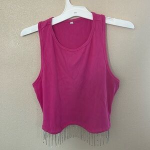 M pink sparkle top, only worn once
